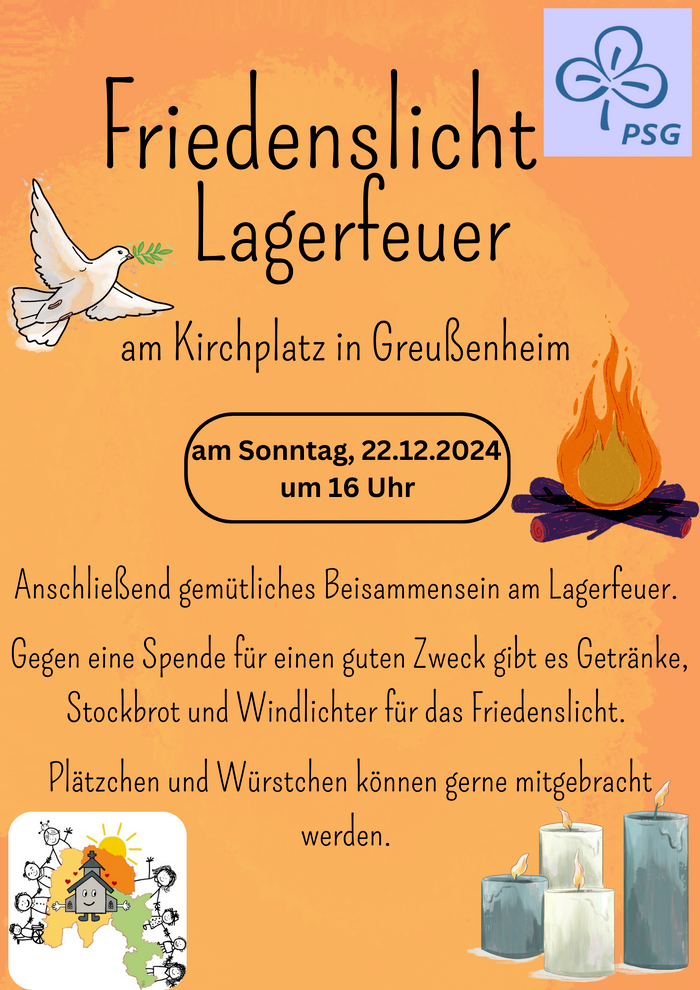 Flyer Friedenslicht Lagerfeuer Impuls 22.12.24 cropped